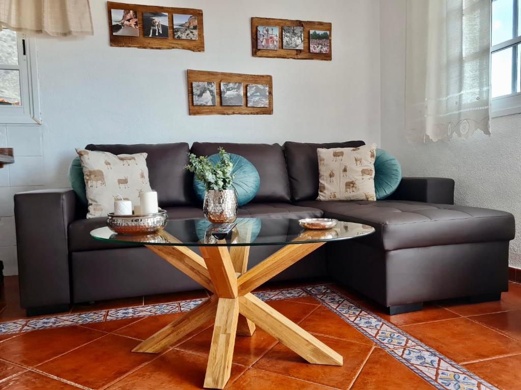 Posezení v ubytování La Casita de la Breña.