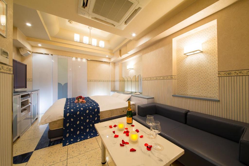 Posezení v ubytování HOTEL THE i Adult only