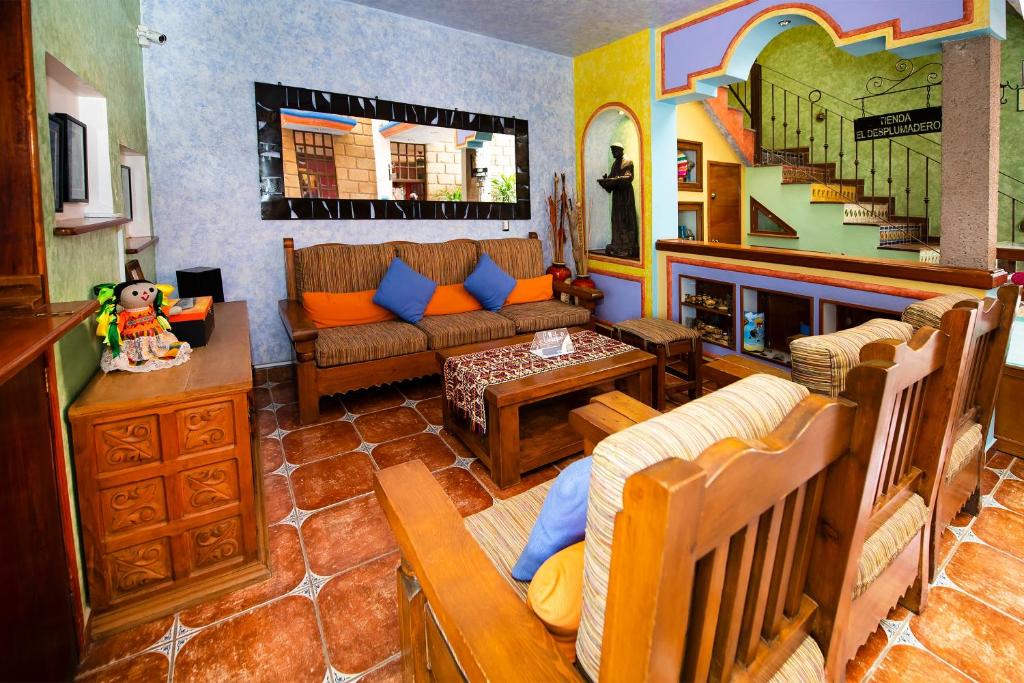 Posezení v ubytování La Casona Tequisquiapan Hotel & Spa