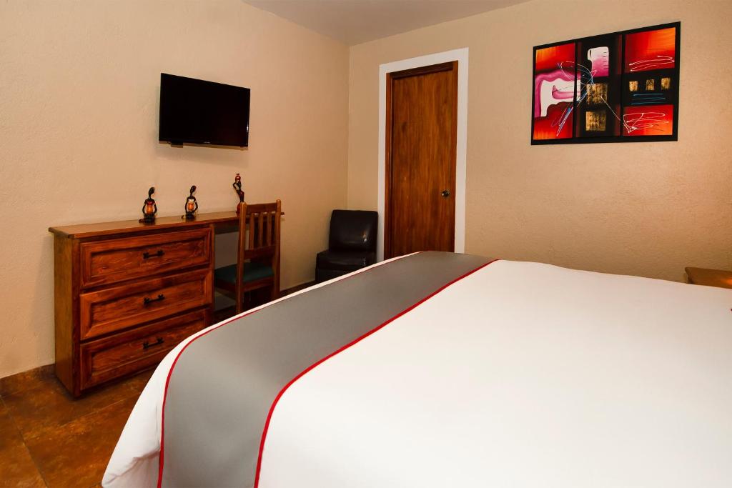 TV a/nebo společenská místnost v ubytování La Casona Tequisquiapan Hotel & Spa