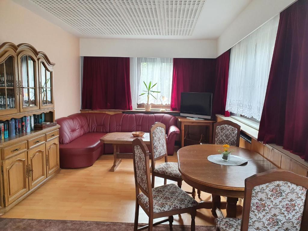 Posezení v ubytování Gästehaus Hutweide