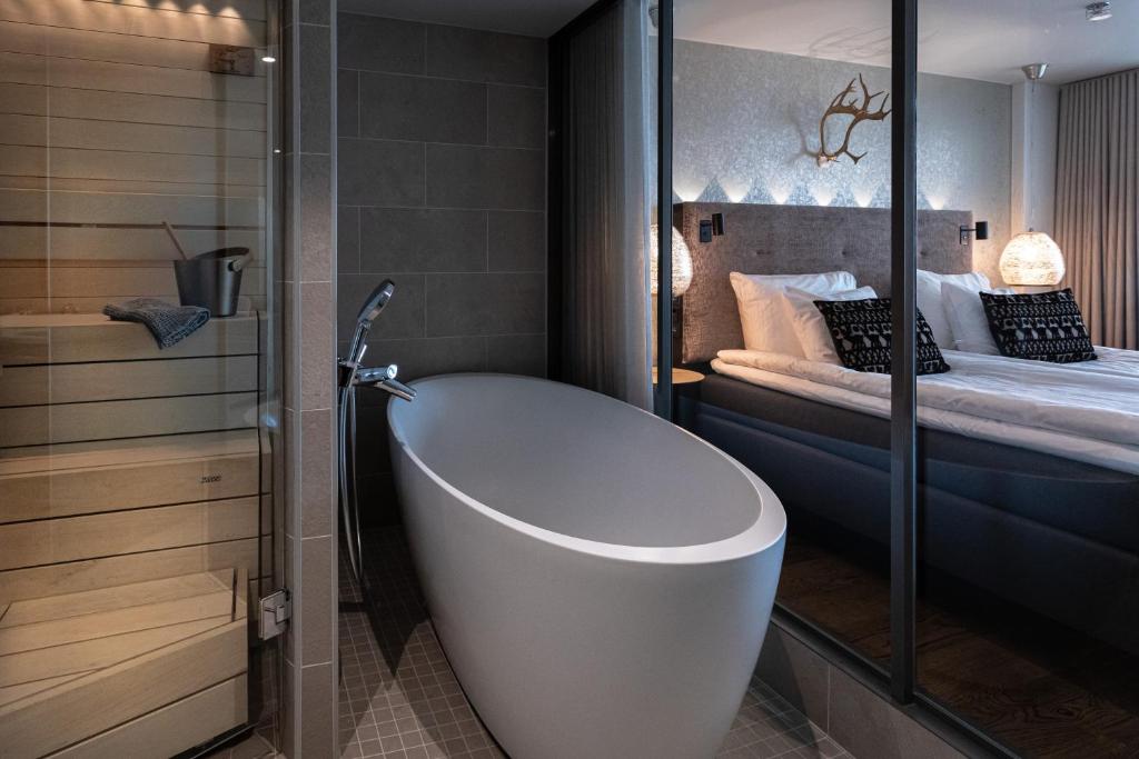 Koupelna v ubytování Lapland Hotels Bulevardi