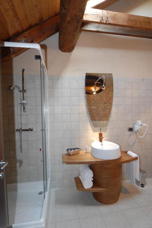Koupelna v ubytování Hotel Le Botti
