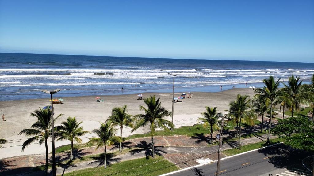  Lindo apto com vista p/ o mar ampla varanda Ban Florida Praia Grande SP