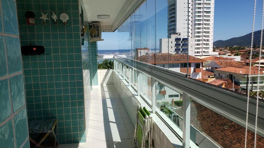  Lindo apto com vista p/ o mar ampla varanda Ban Florida Praia Grande SP