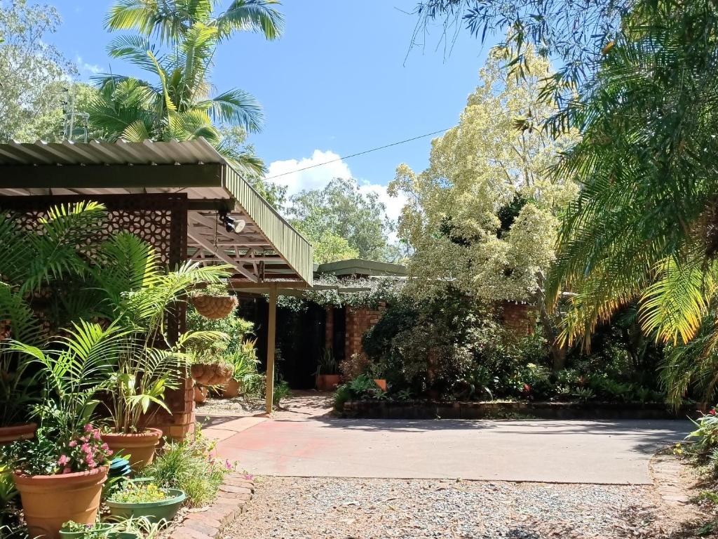 a garden with plants and trees and a building at Charming country house close to Grafton in Waterview Heights