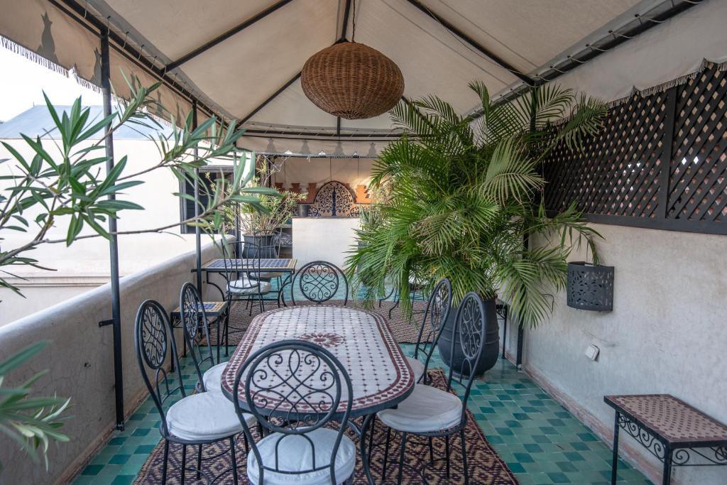 Posezení v ubytování Riad Spa Sindibad
