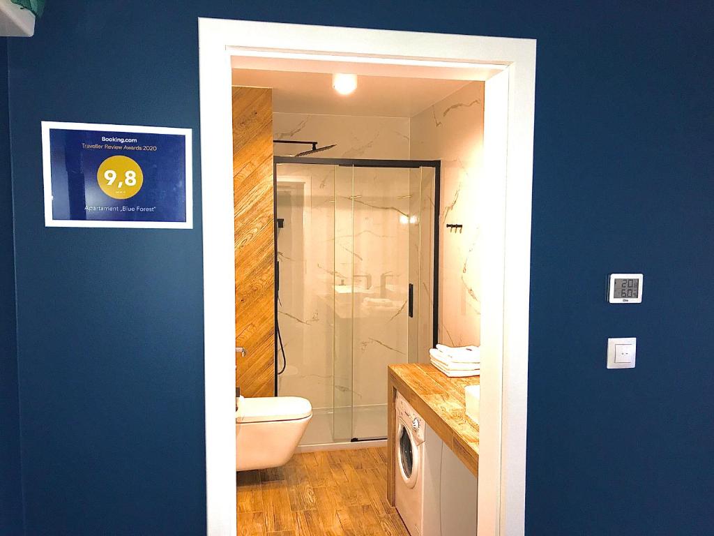 Kúpeľňa v ubytovaní Apartament „Blue Forest”