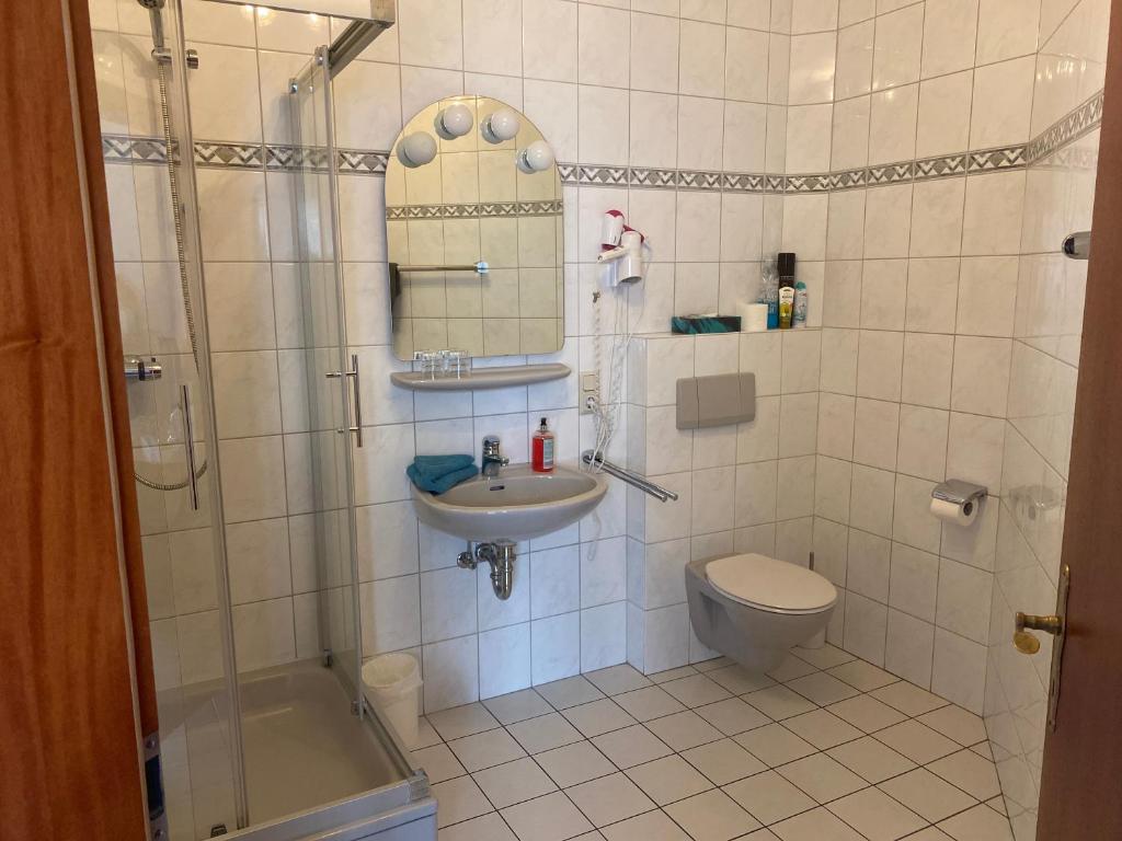 Koupelna v ubytování Hotel Oberledinger Hof