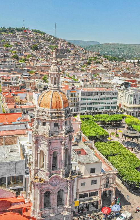 Nespecifikovaný výhled na destinaci Sahuayo de José María Morelos nebo výhled na město při pohledu z hotelu