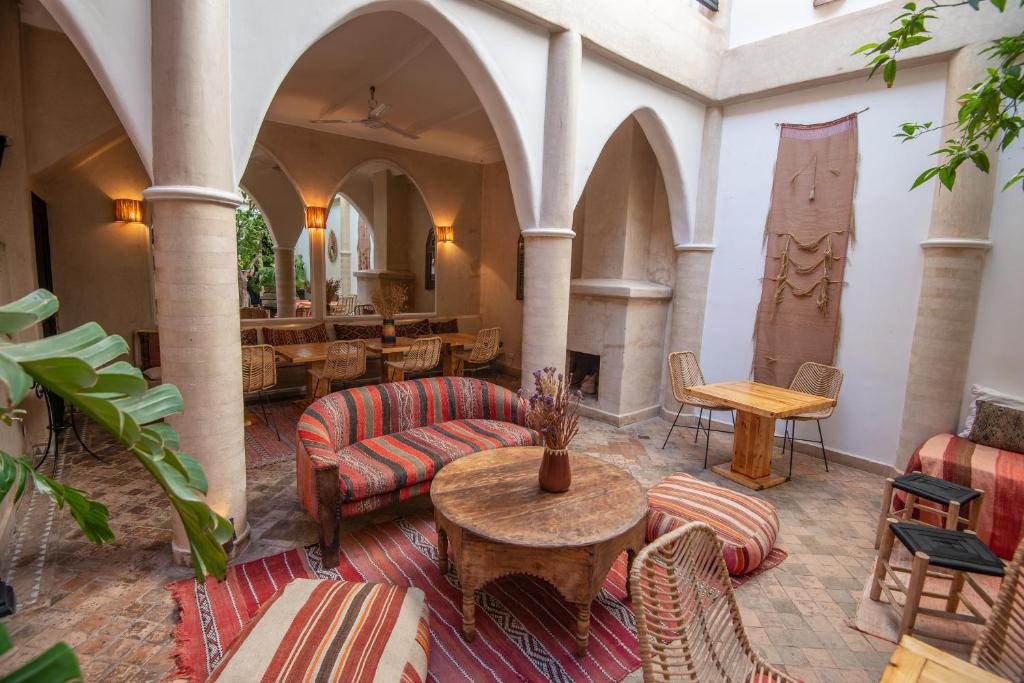 Posezení v ubytování Riad Spa Sindibad
