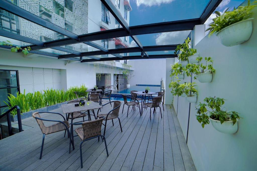 Balkón nebo terasa v ubytování Hotel Fortunagrande Jember