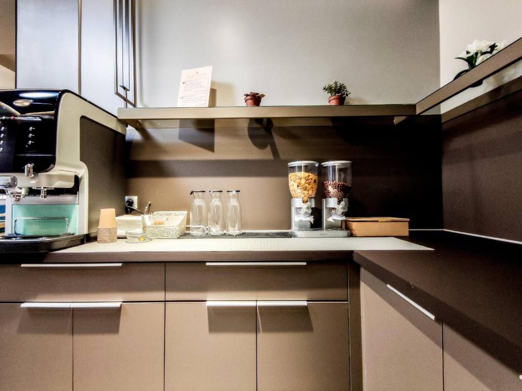 Kuchyň nebo kuchyňský kout v ubytování Gold Stern