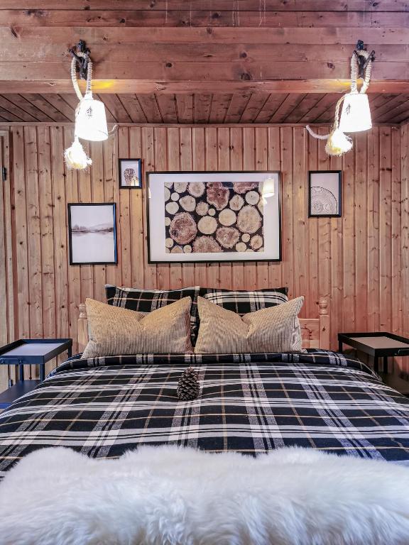 Postel nebo postele na pokoji v ubytování Relais des Mélèzes