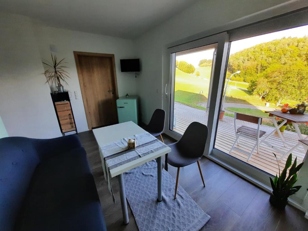 Posezení v ubytování Ferienwohnung Karussell