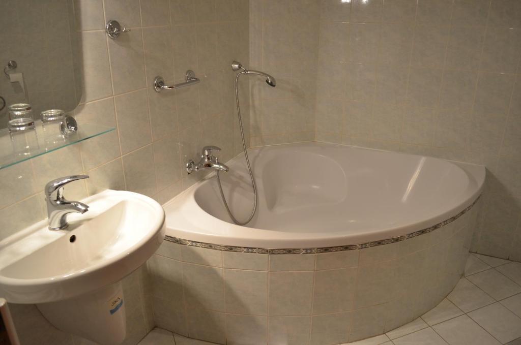 Koupelna v ubytování Hotel Na Statku