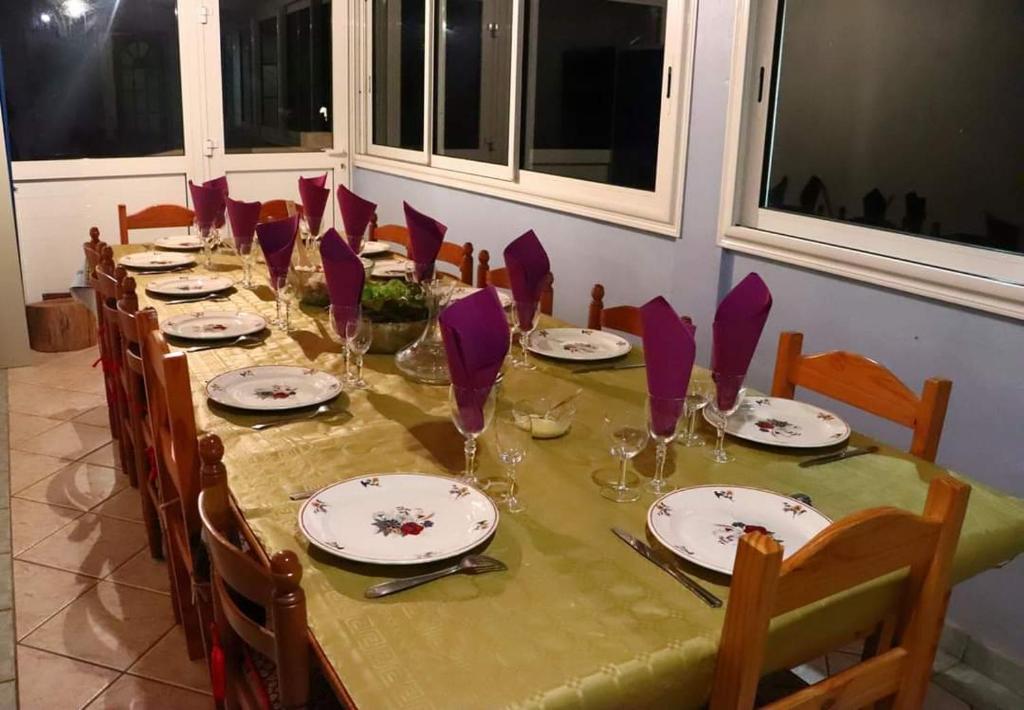 Restaurace v ubytování Gite etape chez Paule et jo