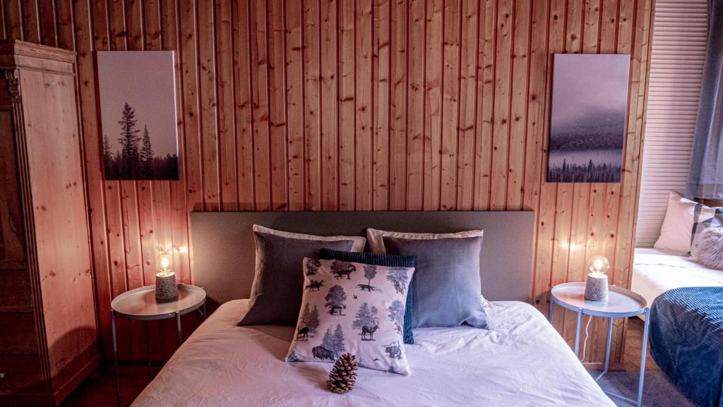Postel nebo postele na pokoji v ubytování Relais des Mélèzes