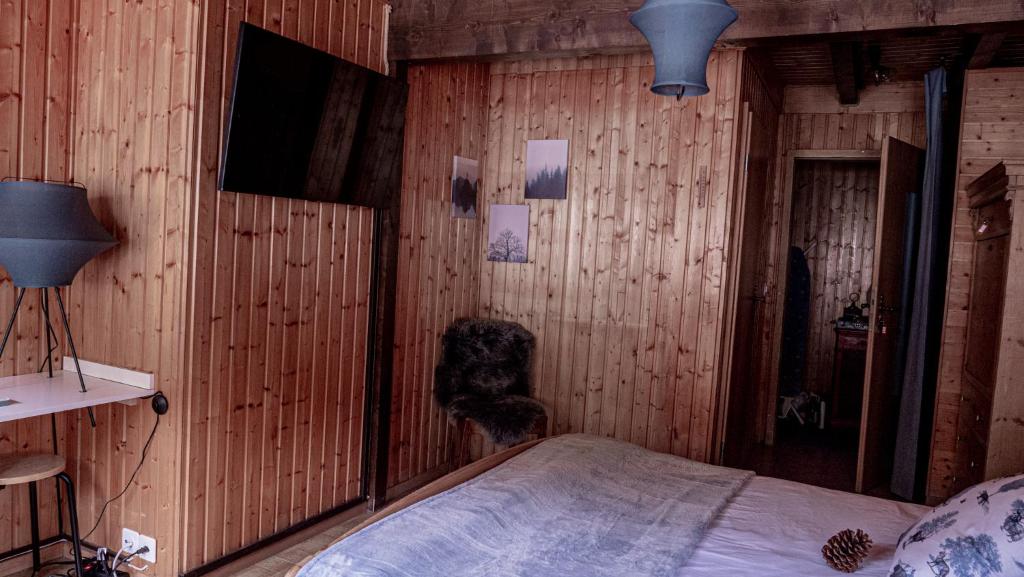 Postel nebo postele na pokoji v ubytování Relais des Mélèzes