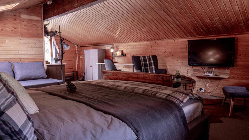 Postel nebo postele na pokoji v ubytování Relais des Mélèzes