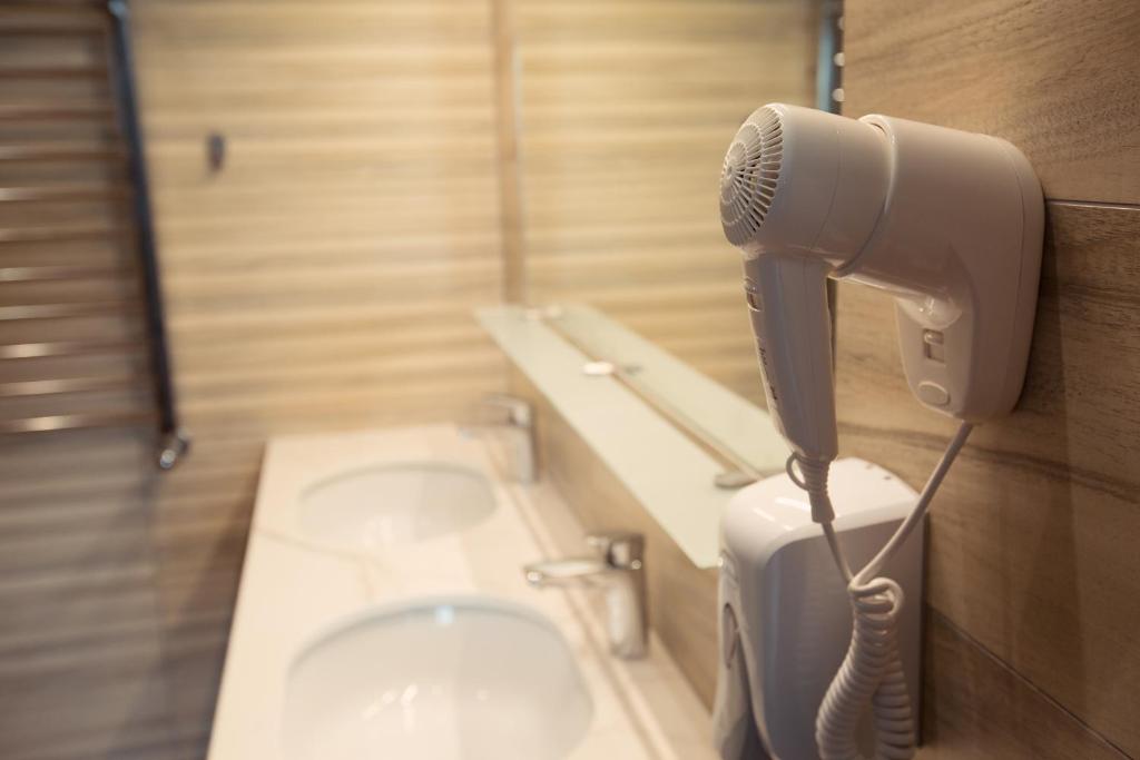 Koupelna v ubytování Hotel Rubin