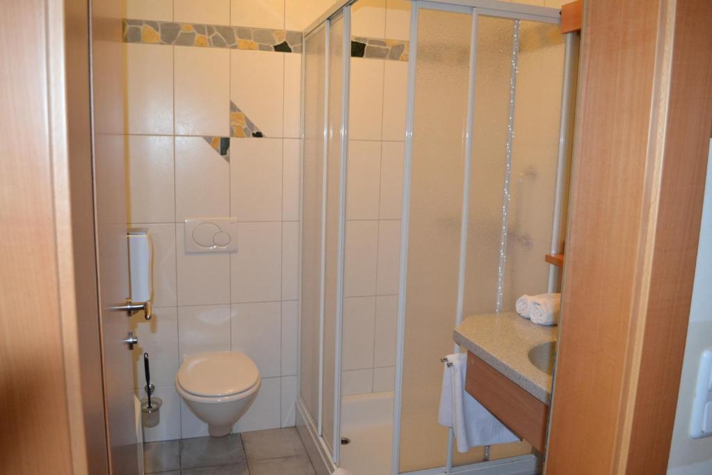 Koupelna v ubytování Gasthof s'Schatzkastl