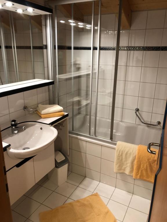 Koupelna v ubytování Apart Bellezza