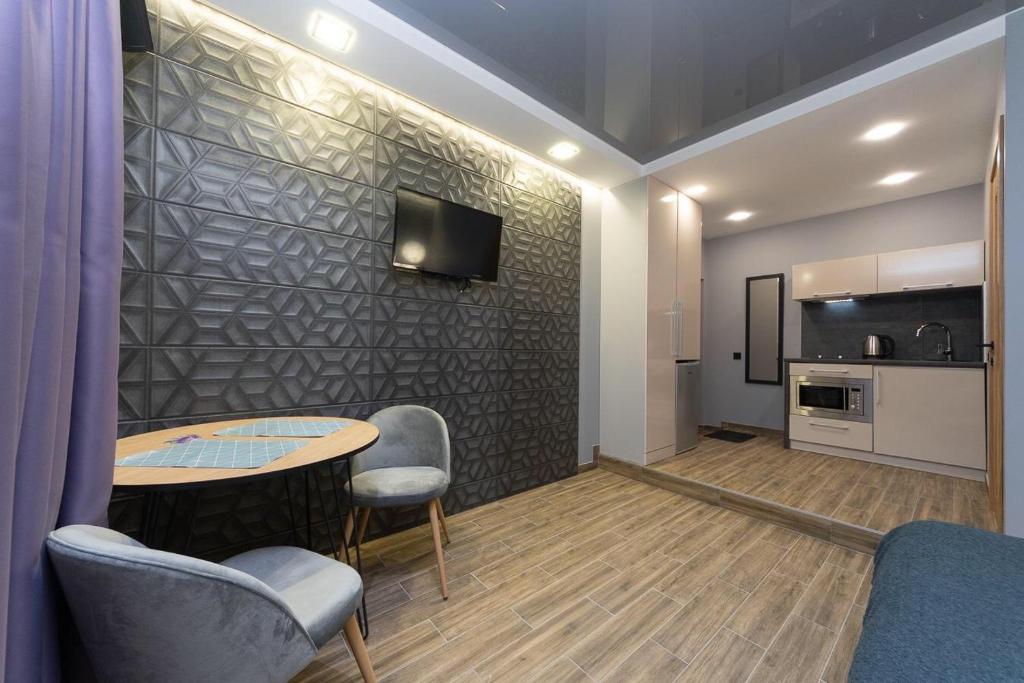 Kuchyň nebo kuchyňský kout v ubytování Tomas apartments