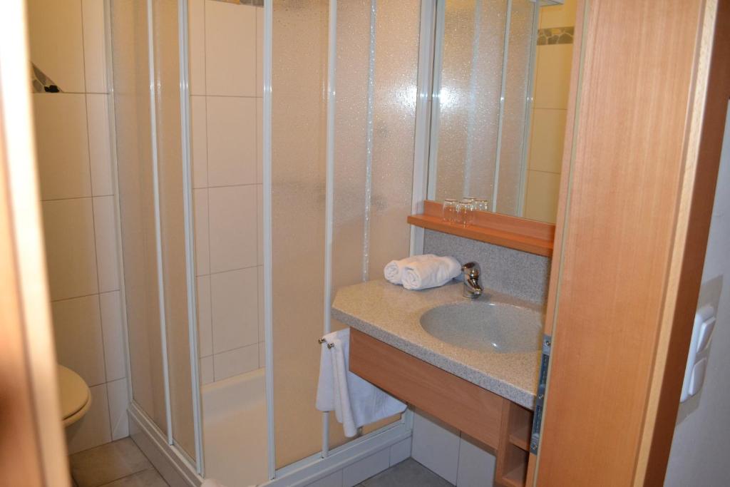 Koupelna v ubytování Gasthof s'Schatzkastl