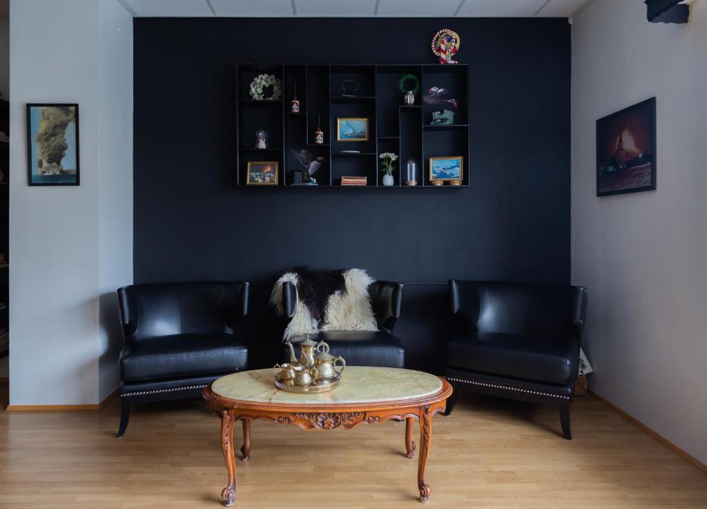 Posezení v ubytování Guesthouse Hamar