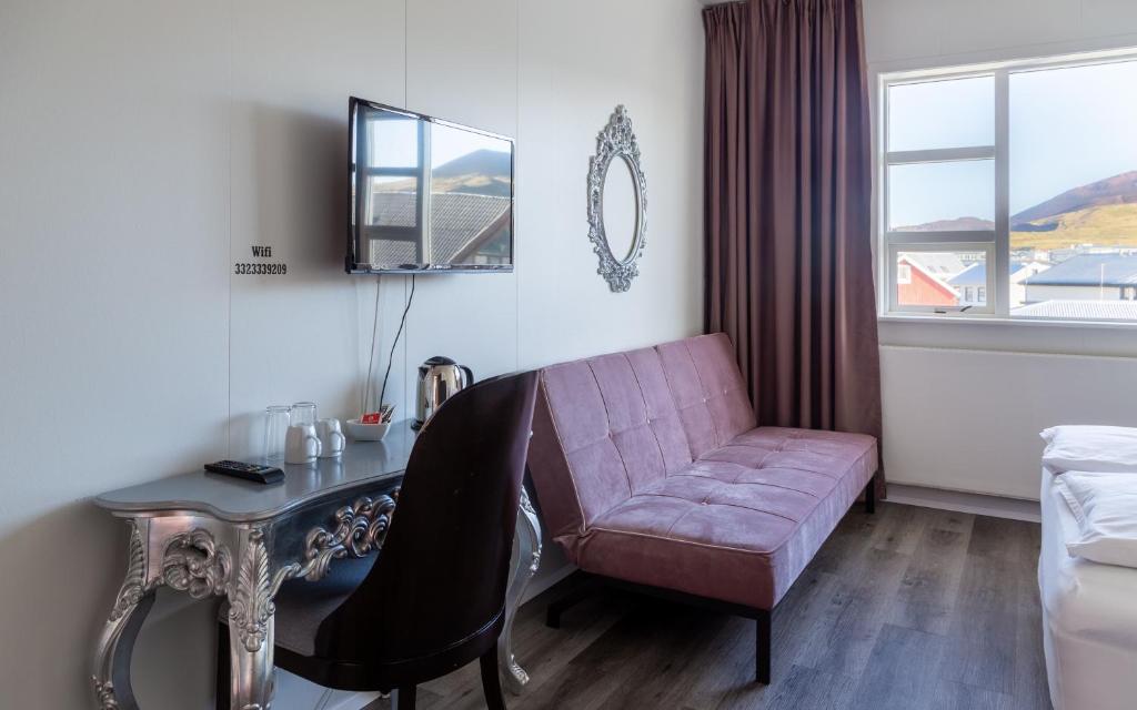 Posezení v ubytování Guesthouse Hamar