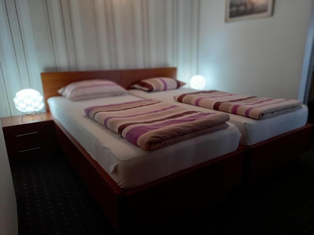 Postel nebo postele na pokoji v ubytování Prenociste Zan