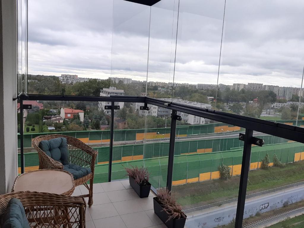Balkón alebo terasa v ubytovaní Apartament Pełka