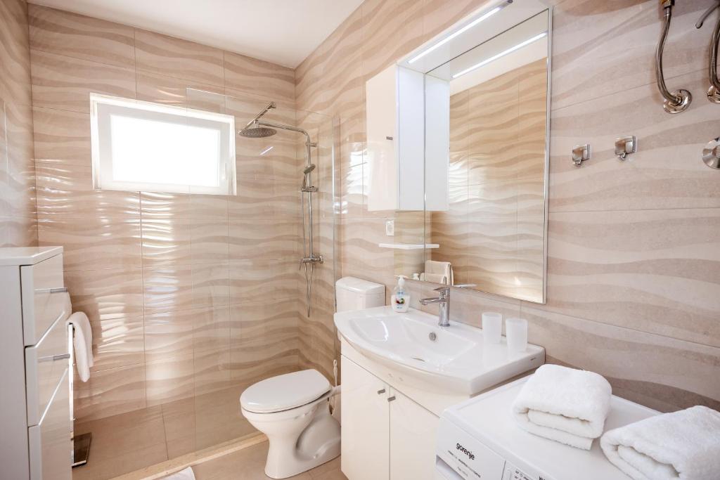 Koupelna v ubytování Apartman Galov