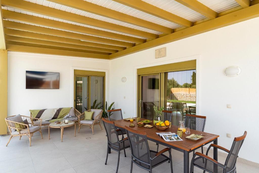 Posezení v ubytování Serenity Villas