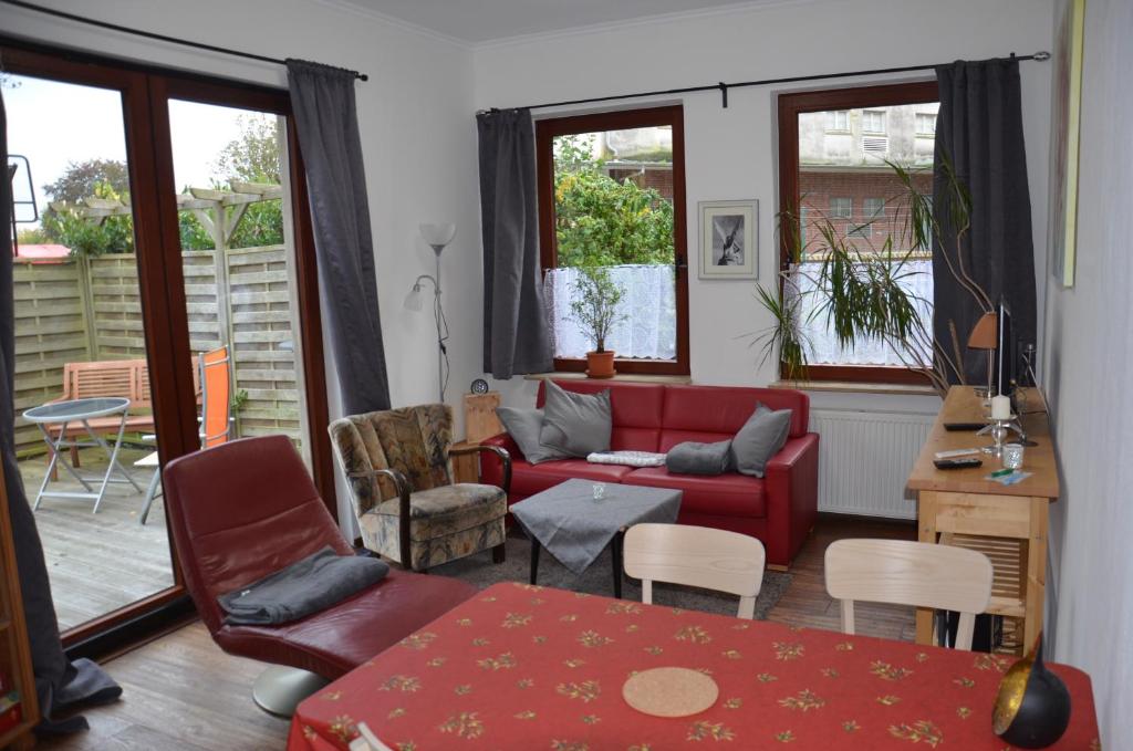 Χώρος καθιστικού στο Ferienwohnung Oldenburg