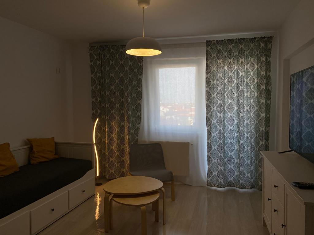 Deluxe Single Room Apartament tesisinde bir oturma alanı