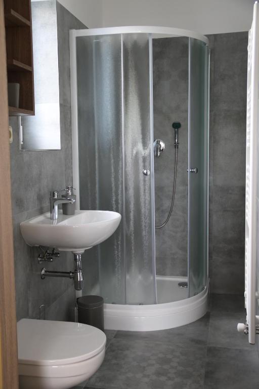 Koupelna v ubytování Apartmány LAMA