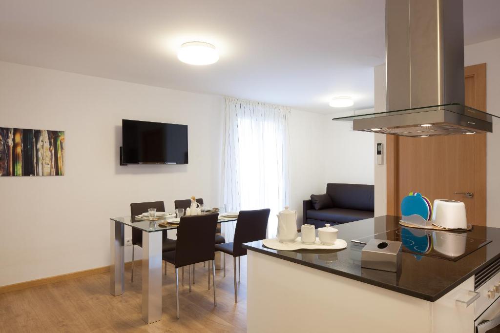 Televízia a/alebo spoločenská miestnosť v ubytovaní Casa Codina