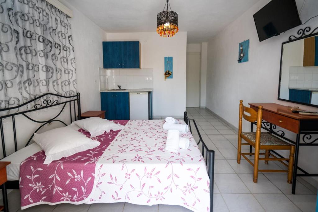 Postel nebo postele na pokoji v ubytování Villa Limnes