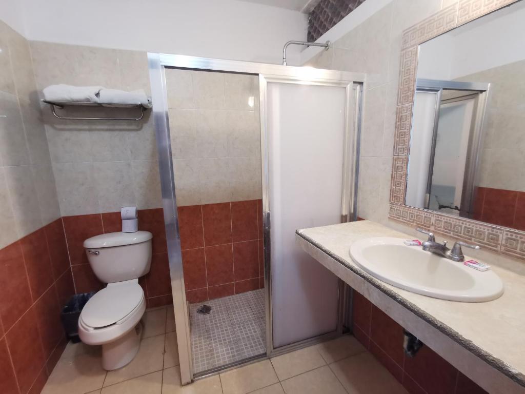 Koupelna v ubytování Hotel Las Dalias Inn