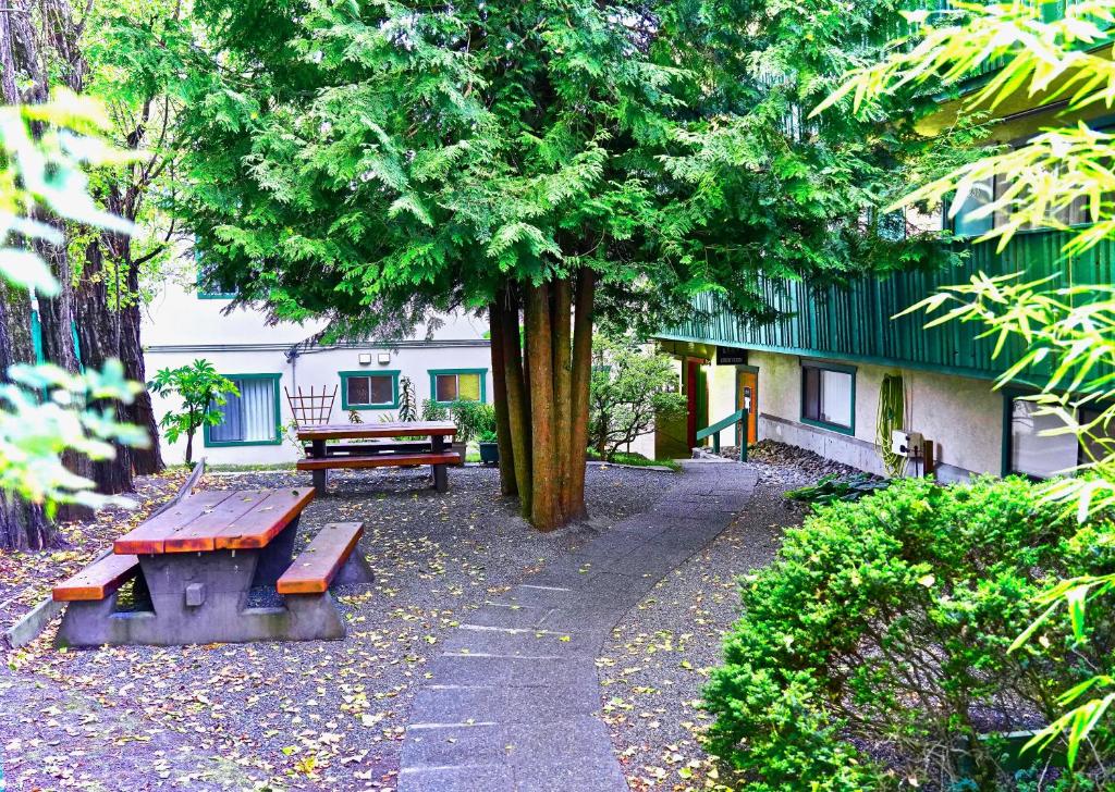 Robin Hood Inn and Suites外面的花园