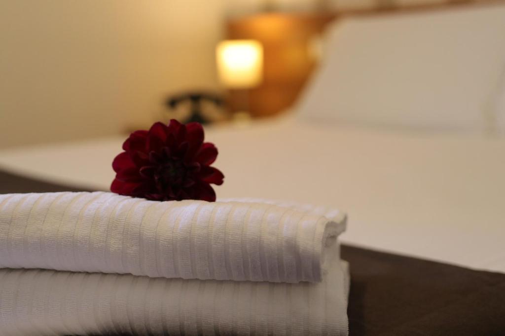 Voodi või voodid majutusasutuse Hotel Castel Miramonti toas