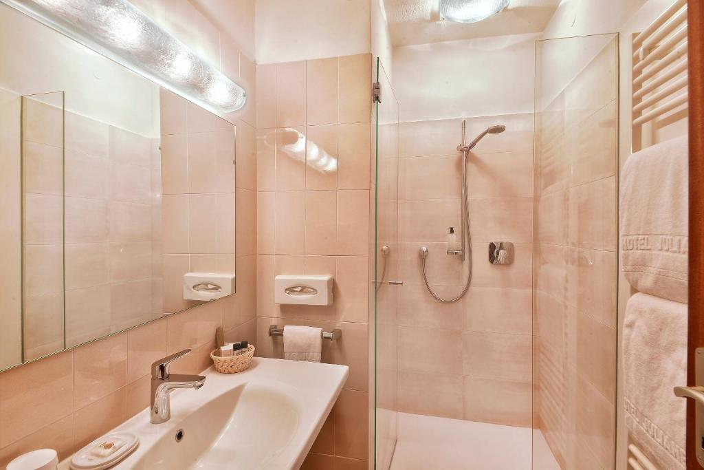 Koupelna v ubytování Hotel Juliane