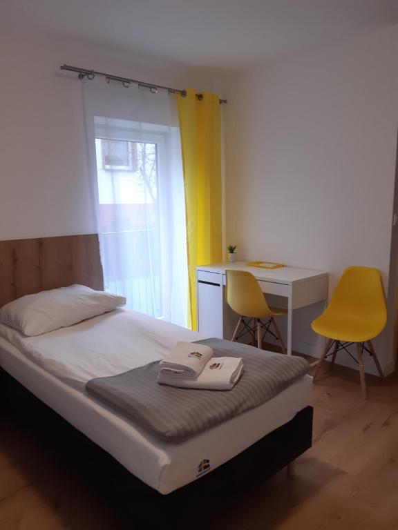 Posteľ alebo postele v izbe v ubytovaní SZWEDZKA22 PL Premium Rooms