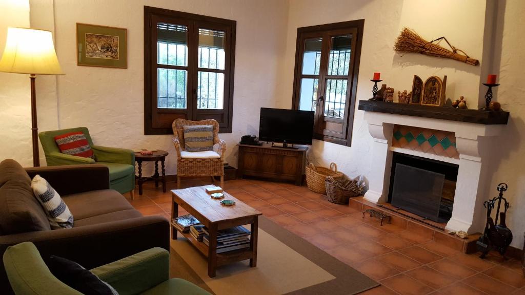 TV a/nebo společenská místnost v ubytování Casa Olea