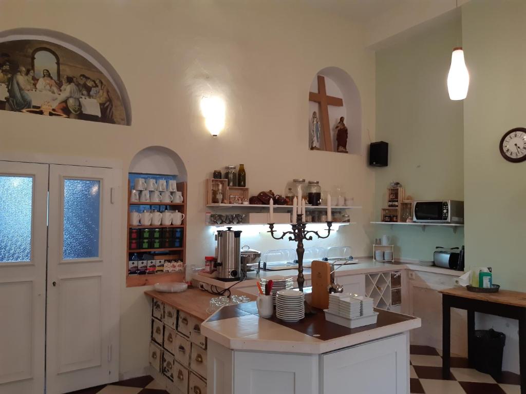 Kuchyň nebo kuchyňský kout v ubytování Hotel Kapelle Bed & Breakfast