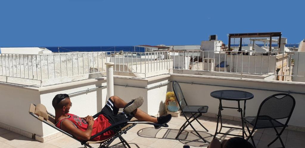 Balkón nebo terasa v ubytování A sud Holiday House