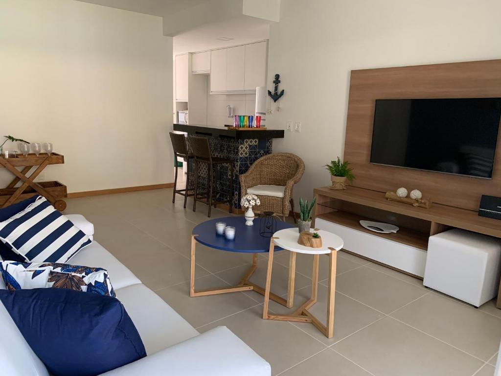 TV a/nebo společenská místnost v ubytování Cantinho da Grécia