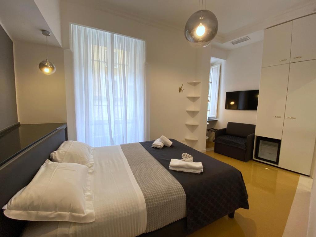 Posteľ alebo postele v izbe v ubytovaní Art Atelier Risorgimento Guest House